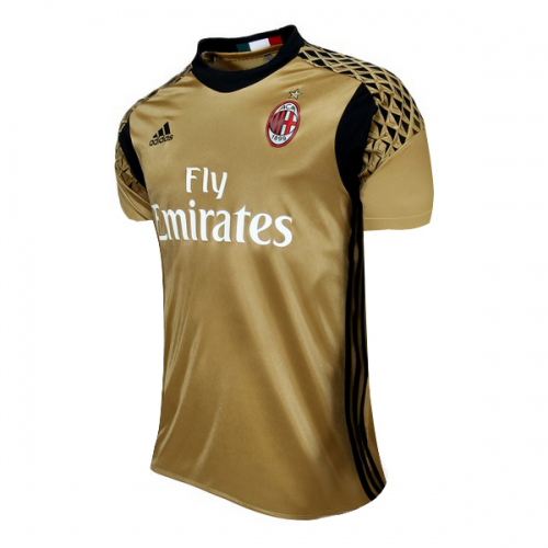 AC Milan Goalkeeper Soccer Jersey 16/17 Golden